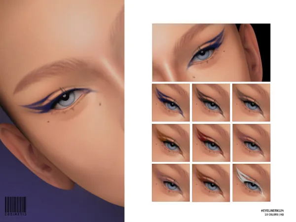 Mix Eyeliner N124 by cosimetic - The Sims 4 Custom Content
