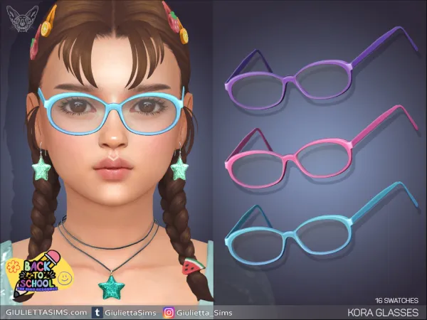 Alpha Kora Glasses For Kids - The Sims 4 Custom Content