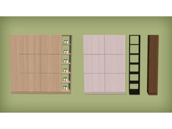 jacky93sims Kaya Bookcase Side and Shelf for - The Sims 2 Custom Content