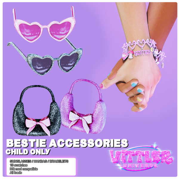 Alpha Bestie Child Acessories by simsfinds - The Sims 4 Custom Content
