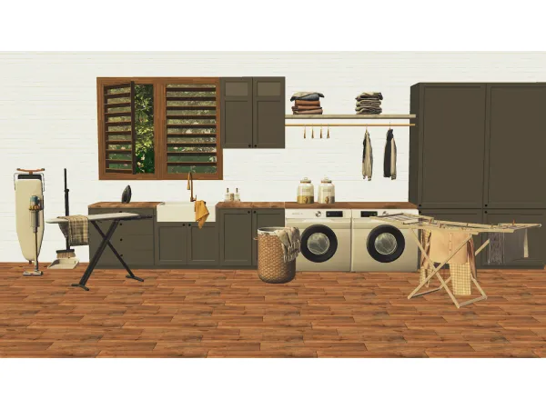 HOMEY LAUNDRY by simsfinds - The Sims 2 Custom Content