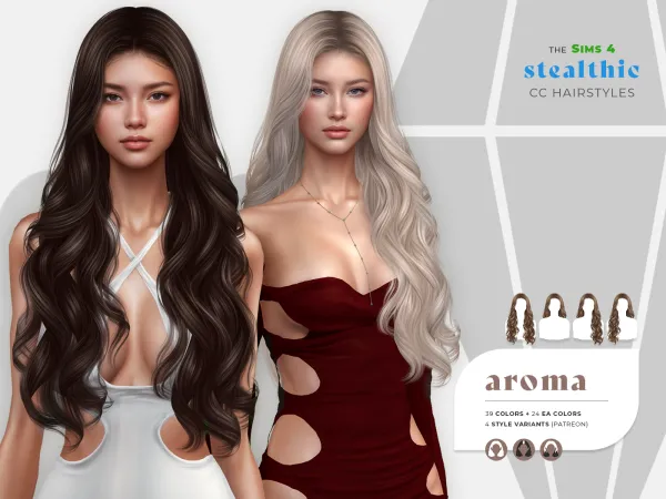 Alpha Stealthic Aroma Hair - The Sims 4 Custom Content