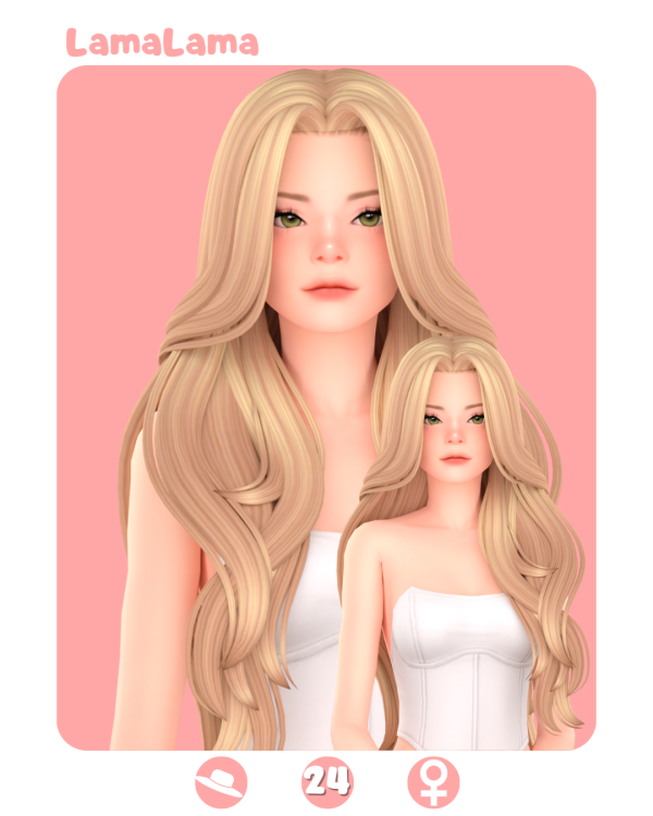 Maxis Match Hair Silvia by lama_lama - The Sims 4 Custom Content