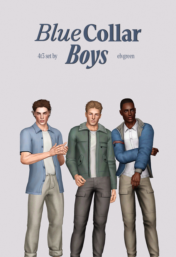 4t3 BlueCollarBoys by simsfinds - The Sims 3 Custom Content