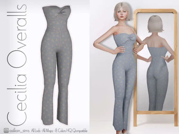 Maxis Match Cecilia Overalls ACN 560 by Asilkan - The Sims 4 Custom Content