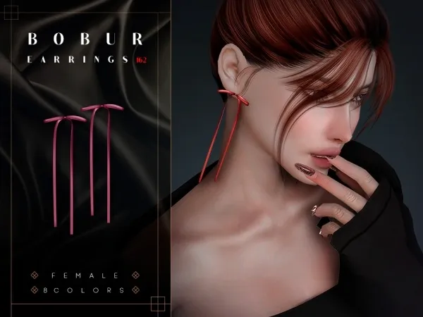 Bow ribbon earrings