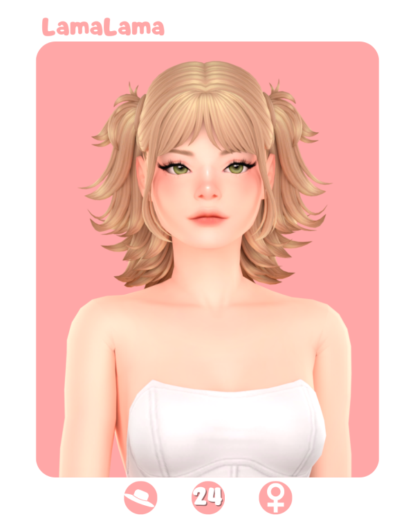 Maxis Match Hair Josie by lama_lama - The Sims 4 Custom Content