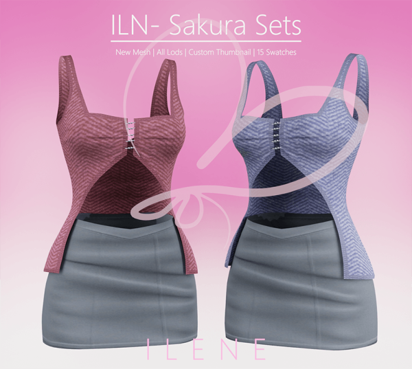 Mix ILN Sakura Set by simsfinds - The Sims 4 Custom Content