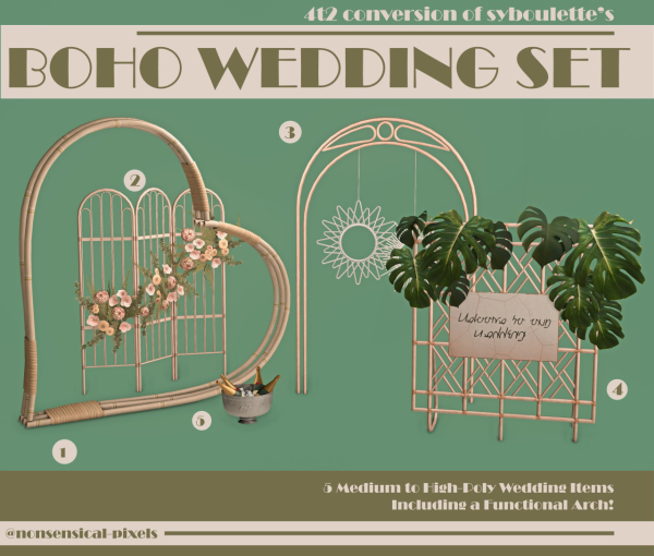 syb boho wedding p1 by simsfinds - The Sims 2 Custom Content