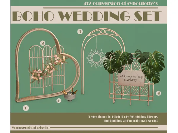 syb boho wedding p1 by nonsensical - The Sims 2 Custom Content