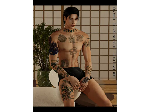 Tattoo Collection: Sak Yant | Pallet | Flowery Scales By po_sul