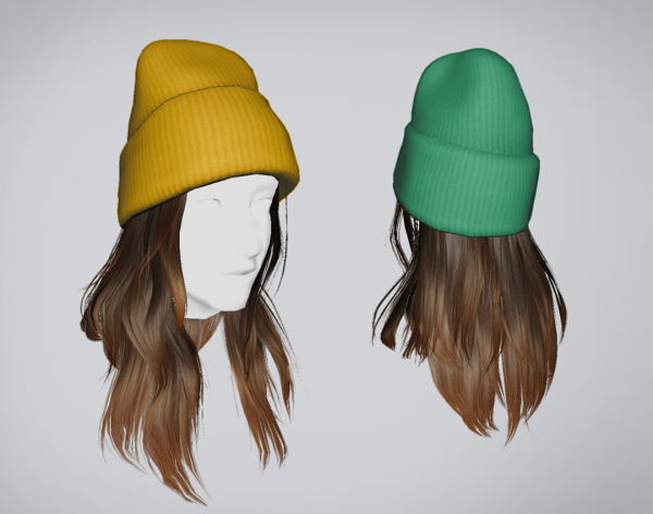 Beanie hat Amidala 4t2 LeahLillith Billie AF by simsfinds - The Sims 2 Custom Content