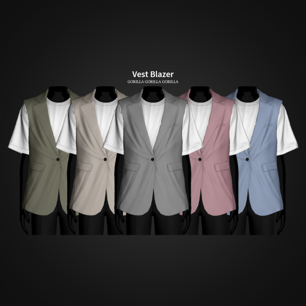Alpha Vest Blazer by simsfinds - The Sims 4 Custom Content