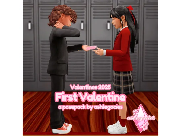 Alpha First Valentine Posepack - The Sims 4 Custom Content