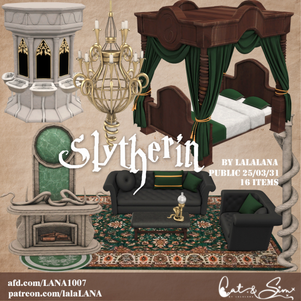 Maxis Match The Magic World Slytherin PART by simsfinds - The Sims 4 Custom Content