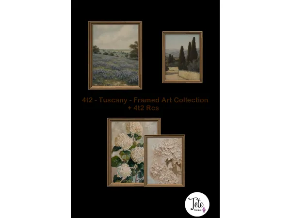 4t2 Tuscany Framed Art Collection 4t2 Rcs by tete - The Sims 2 Custom Content