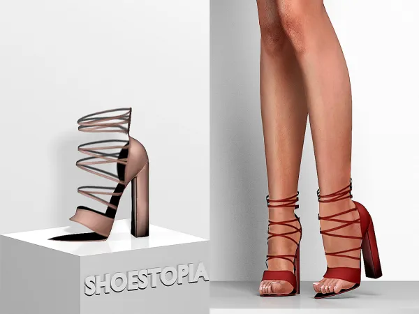 Alpha Shoestopia Egea High Heels by shoestopia - The Sims 4 Custom Content