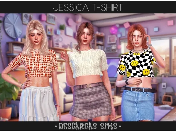 Alpha Jessica T Shirt - The Sims 4 Custom Content