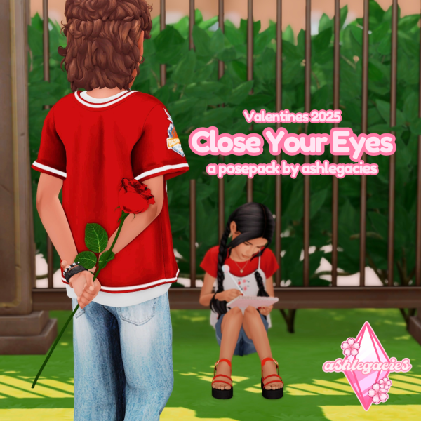Alpha Close Your Eyes Posepack by ashlegacies - The Sims 4 Custom Content