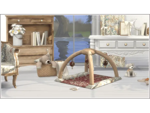 Maxis Match William Morris Baby Playmat by PhiloTSR - The Sims 4 Custom Content