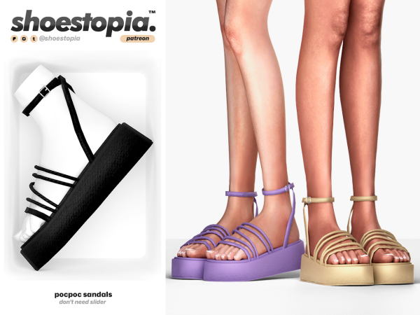Alpha Shoestopia Pocpoc Sandals by shoestopia - The Sims 4 Custom Content