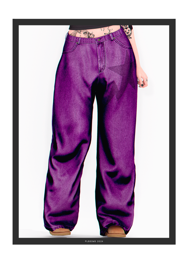 Alpha Rebel Denim Pants by plbsims - The Sims 4 Custom Content