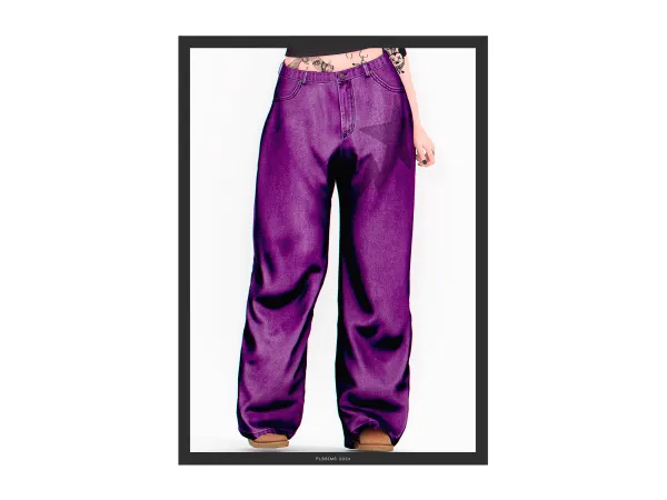 Alpha Rebel Denim Pants - The Sims 4 Custom Content