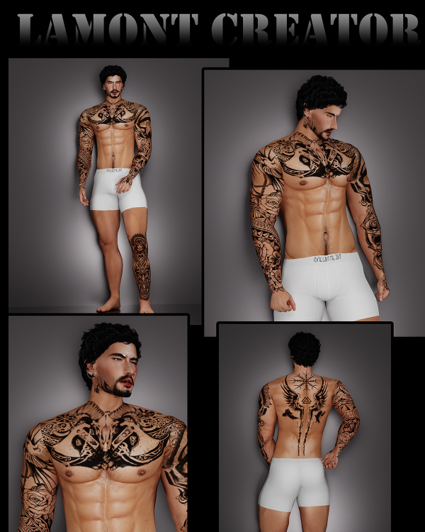 Mix chase tattoo by lamontcreatorr - The Sims 4 Custom Content