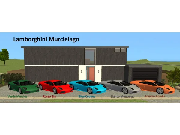 Lamborghini Murcielago by parchmentpaperandco - The Sims 2 Custom Content