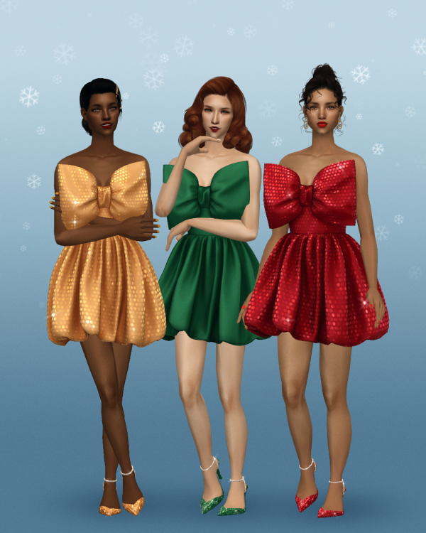 Sifix Dia dress with Madlen Sweetheart shoes 4t2 by simsfinds - The Sims 2 Custom Content