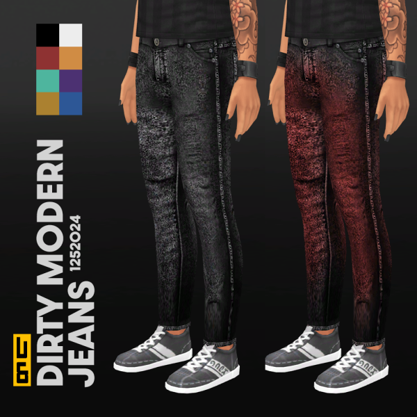 Alpha Dirty Modern Jeans by simsfinds - The Sims 4 Custom Content