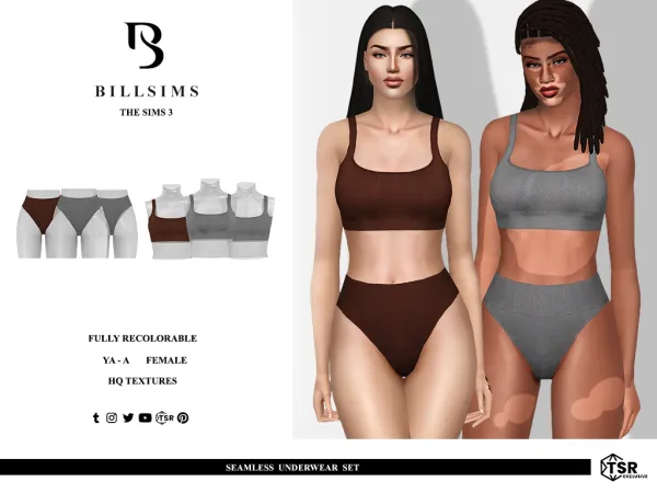 Seamless Underwear Set by billsims - The Sims 3 Custom Content