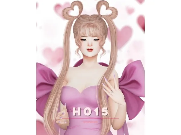 Alpha NILYN HAIR H015 - The Sims 4 Custom Content
