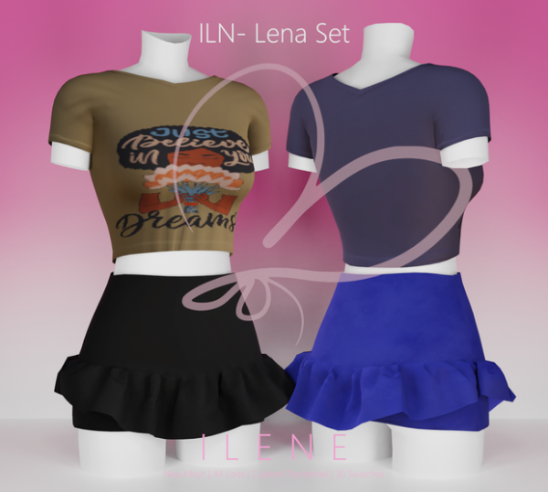Maxis Match ILN Lena Set by ilenes4 - The Sims 4 Custom Content