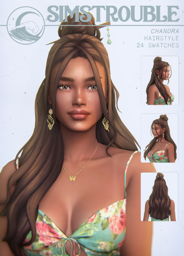 Maxis Match Chandra Hairstyle by simsfinds - The Sims 4 Custom Content