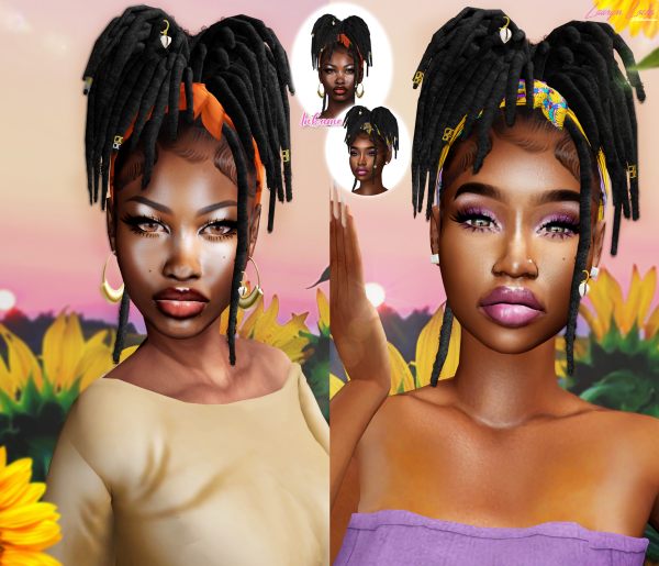 Alpha Lauryn dreadlocks by simsfinds - The Sims 4 Custom Content