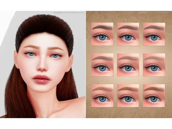 Alpha Brows 64 HQ by CarollDesign - The Sims 4 Custom Content