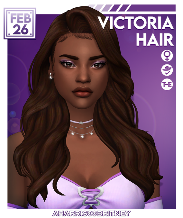 Maxis Match Victoria Hair by simsfinds - The Sims 4 Custom Content
