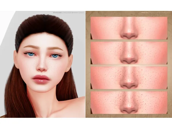 Mix Freckles 37 HQ by CarollDesign - The Sims 4 Custom Content