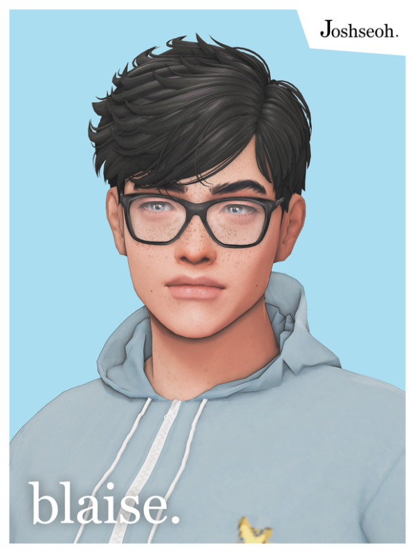 Maxis Match Blaise Hair by simsfinds - The Sims 4 Custom Content