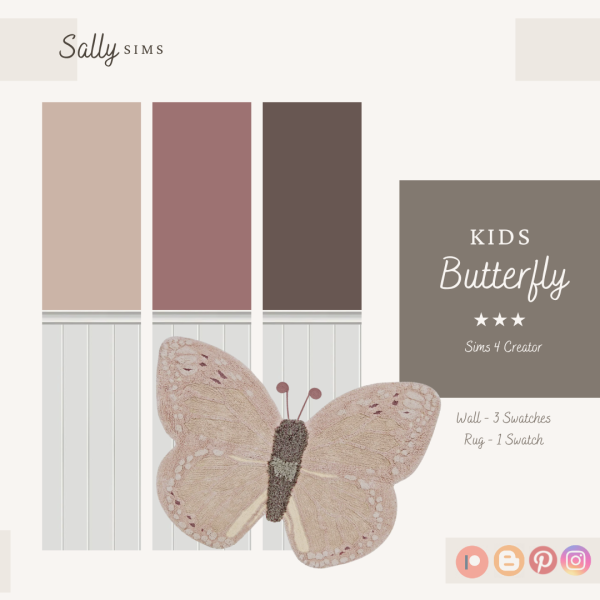 Alpha Kids BUTTERFLY by sally4sims - The Sims 4 Custom Content