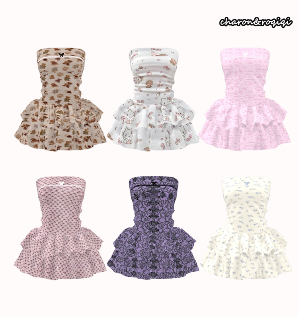 Maxis Match cake dress by simsfinds - The Sims 4 Custom Content