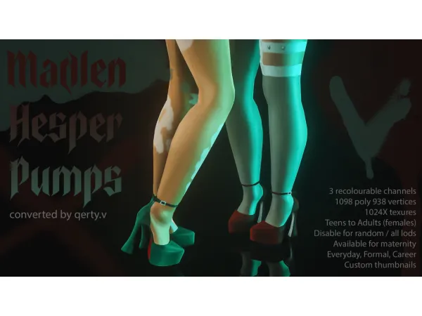 Madlen Hesper Pumps by qertyv - The Sims 3 Custom Content