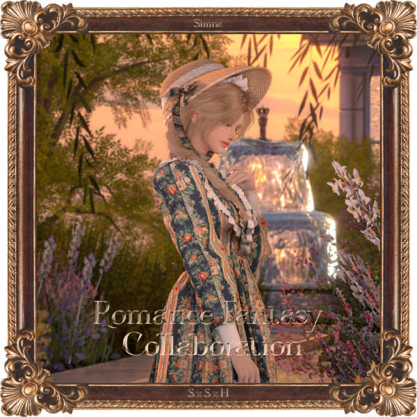 Alpha [SxSxH] Romance Fantasy Collaboration Anna dress Bonnet hat by simsfinds - The Sims 4 Custom Content