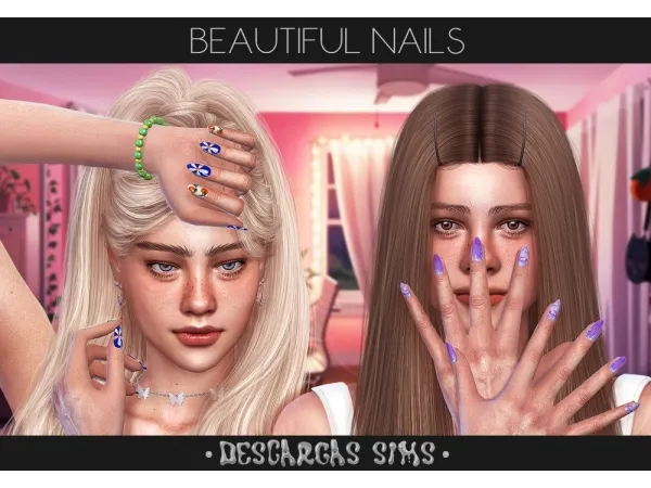 Alpha Beautiful Nails - The Sims 4 Custom Content