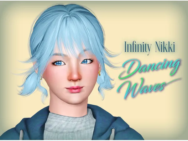 Infinity Nikki to Dancing Waves hair by bellakenobi - The Sims 3 Custom Content