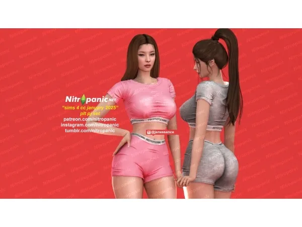 Alpha Nitropanic_PJ SET by nitropanic - The Sims 4 Custom Content