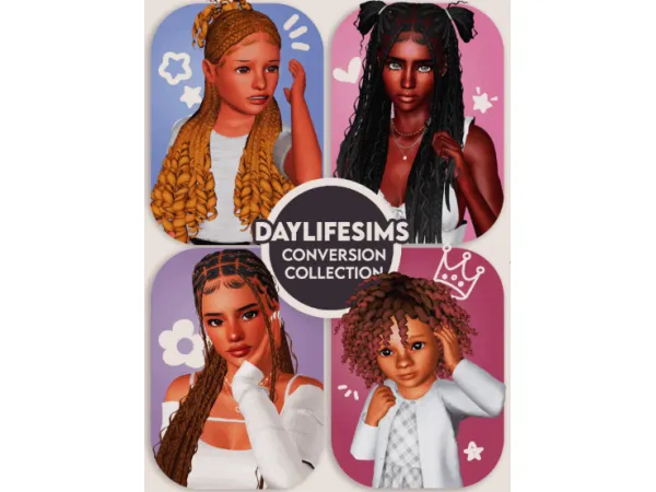 Sims 3 Maxis Match Toddlers Female Hairstyles CC: DAYLIFESIMS CONVERSION COLLECTION! by elitisim