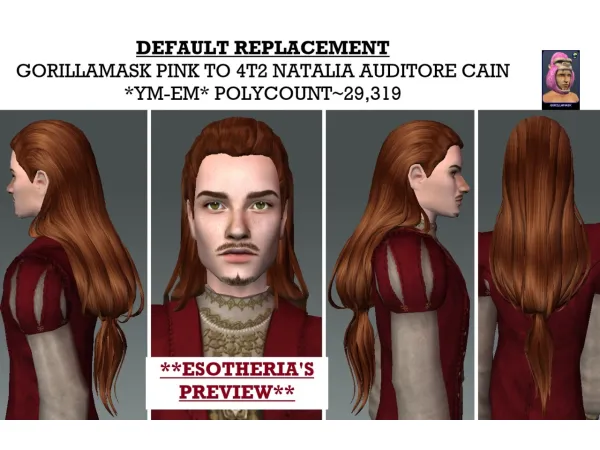 AMYBABY GORILLAMASK PINK DEFAULTREPLACEMENT - The Sims 2 Custom Content