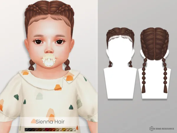Maxis Match Sienna Hair Toddler by MSQSIMS - The Sims 4 Custom Content
